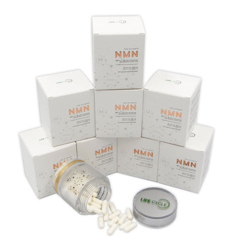 Life Cycle NMN Supplement 9 Bottles Luxury Family Set Nicotinamide Mononucleotide to Boost NAD+ Levels for DNA Repair(125mg per Capsule 30 Capsules per Bottle). Best NMN 99%+ Pure.