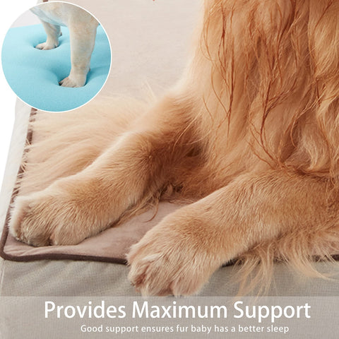 WATANIYA PET Memory Foam Soft Rose Plush Dog Bed, Non Slip Bottom, Washable Pet Bed Mattress