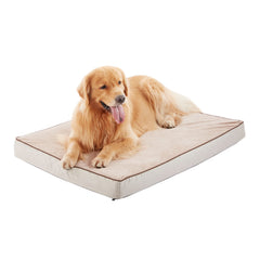 WATANIYA PET Memory Foam Soft Rose Plush Dog Bed, Non Slip Bottom, Washable Pet Bed Mattress