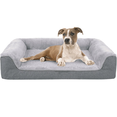 WATANIYA PET Orthopedic Dog Sofa Bed, Non Slip Pet Couch Bed with Removable Washable Cover