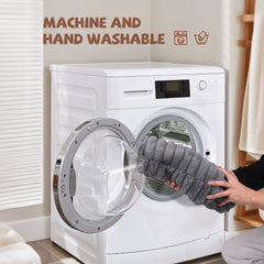 WATANIYA PET Large Cat House for Indoor Cats, Cozy Cat Bed with Cushion and Fluffy Ball Hanging , Grey