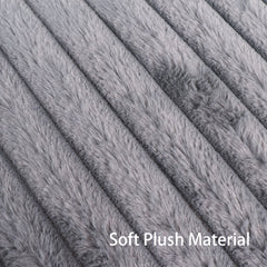 WATANIYA PET Large Cat House for Indoor Cats, Cozy Cat Bed with Cushion and Fluffy Ball Hanging , Grey