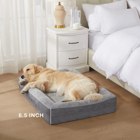WATANIYA PET Orthopedic Dog Sofa Bed, Non Slip Pet Couch Bed with Removable Washable Cover