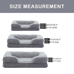 WATANIYA PET Orthopedic Dog Sofa Bed, Non Slip Pet Couch Bed with Removable Washable Cover