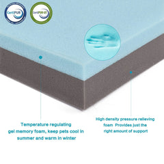 WATANIYA PET Memory Foam Soft Rose Plush Dog Bed, Non Slip Bottom, Washable Pet Bed Mattress
