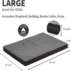WATANIYA Foldable Travel Dog Bed, Outdoor Waterproof Orthopedic Pet Bed Mattress