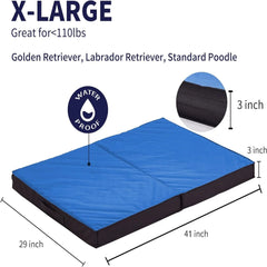 WATANIYA Foldable Travel Dog Bed, Outdoor Waterproof Orthopedic Pet Bed Mattress