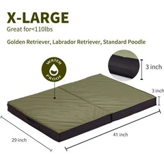 WATANIYA Foldable Travel Dog Bed, Outdoor Waterproof Orthopedic Pet Bed Mattress