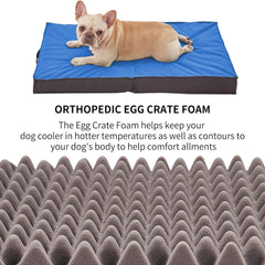 WATANIYA Foldable Travel Dog Bed, Outdoor Waterproof Orthopedic Pet Bed Mattress