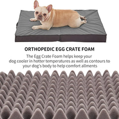 WATANIYA Foldable Travel Dog Bed, Outdoor Waterproof Orthopedic Pet Bed Mattress
