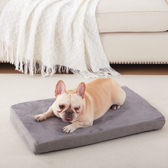 WATANIYA PET Memory Foam Soft Rose Plush Dog Bed, Non Slip Bottom, Washable Pet Bed Mattress