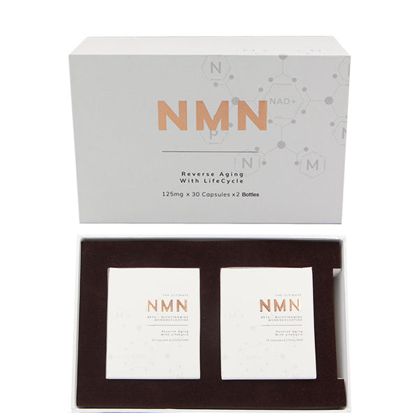 Life Cycle NMN Supplement 2 Bottles Gift Pack Nicotinamide Mononucleotide to Boost NAD+ Levels for DNA Repair(125mg per Capsule 30 Capsules per Bottle). Best NMN 99%+ Pure.